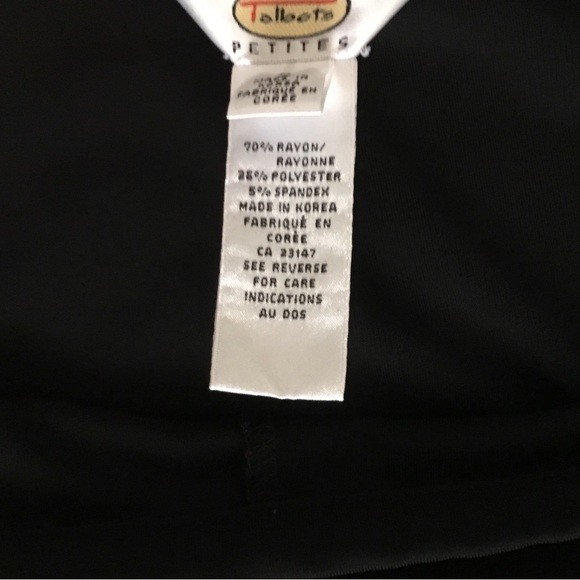 Talbots Black Wide-Leg Pant, Size LP. - Picture 7 of 8